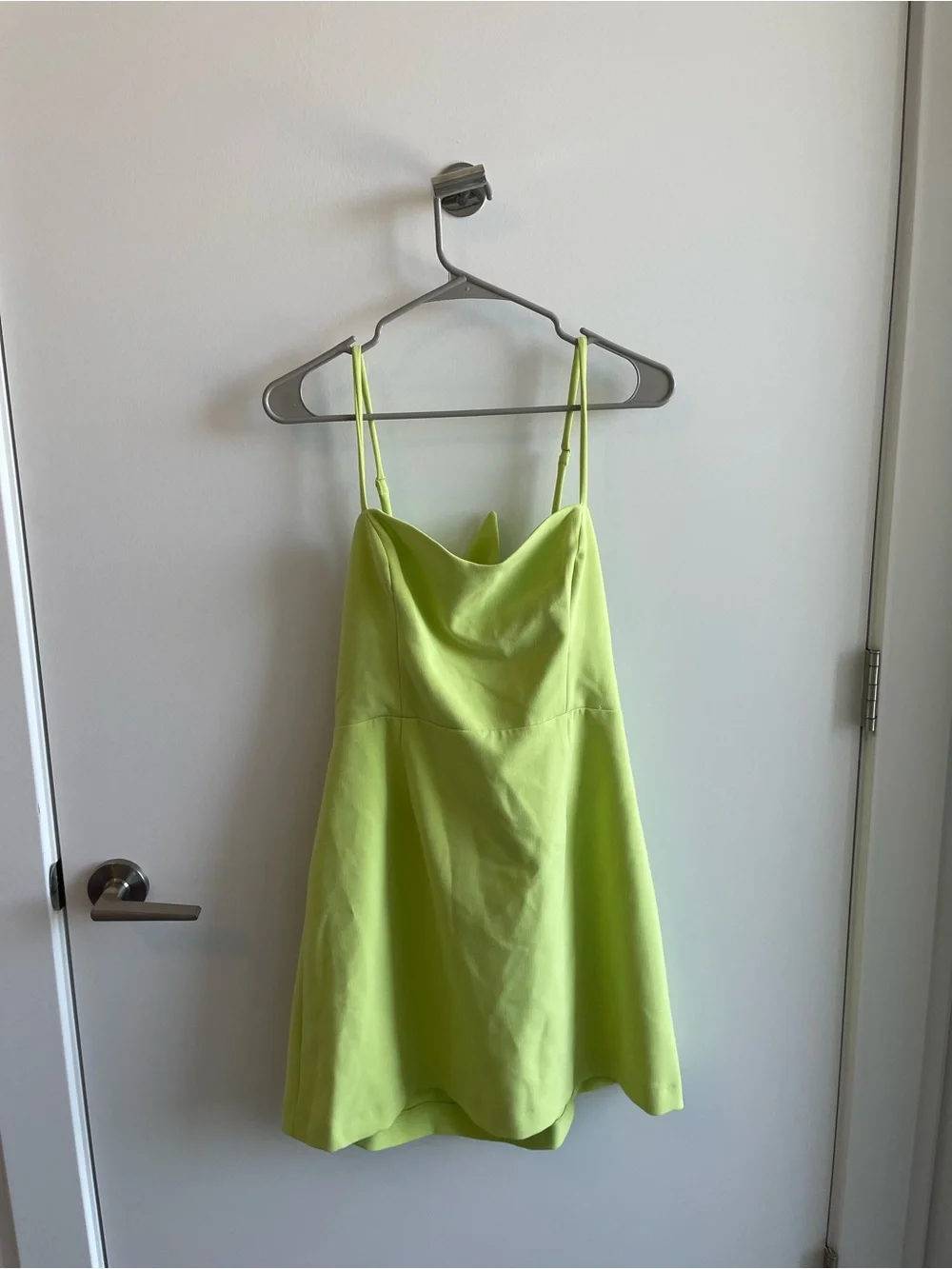 french connection neon dress French Connection Womens Whisper Formal Mini Sheath Dress Green 2
